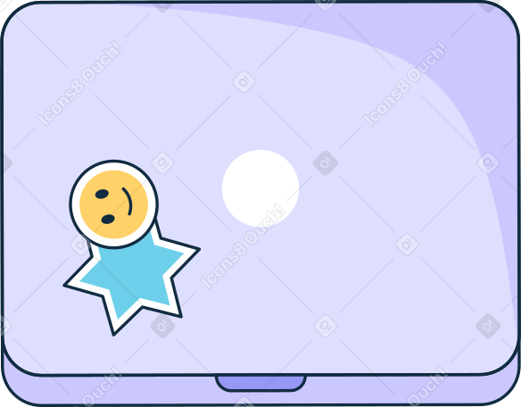 tablet with stickers PNG, SVG