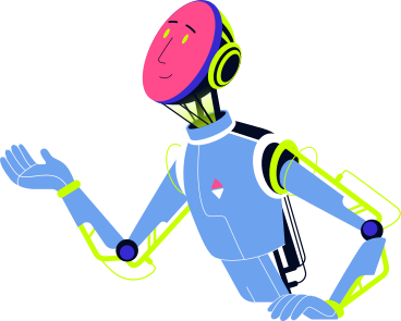 smart robot stretched out his hand PNG, SVG