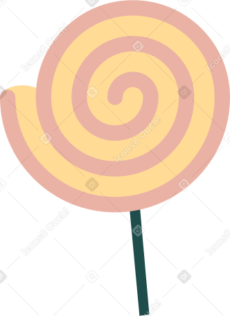 Piruleta espiral amarilla y roja PNG, SVG