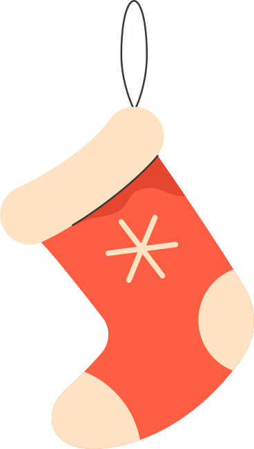 christmas red sock PNG, SVG