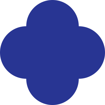 Quadrilobe bleu foncé PNG, SVG