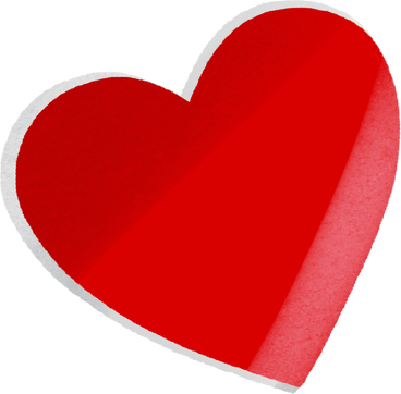 Валентинка в виде красного сердца в PNG, SVG
