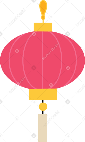 розовый китайский фонарик в PNG, SVG