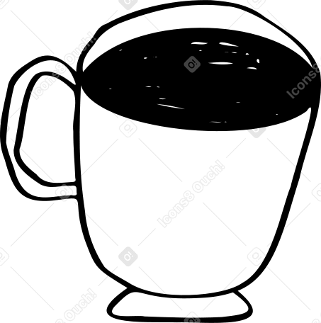 차나 커피가 담긴 큰 컵 PNG, SVG