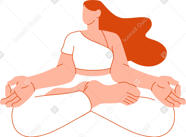 mulher meditando PNG, SVG