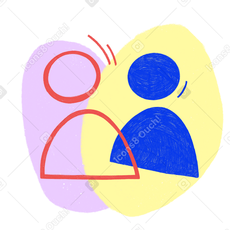 Two people symbol Illustration in PNG, SVG