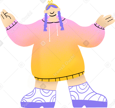 woman standing with her hands up in the air PNG, SVG
