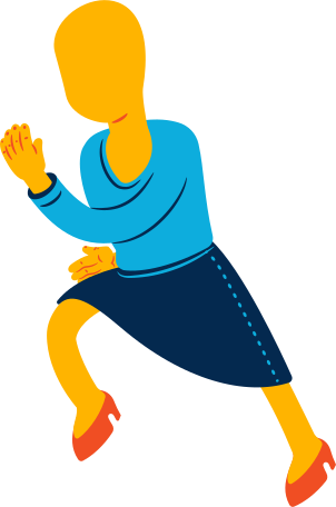 woman running Illustration in PNG, SVG