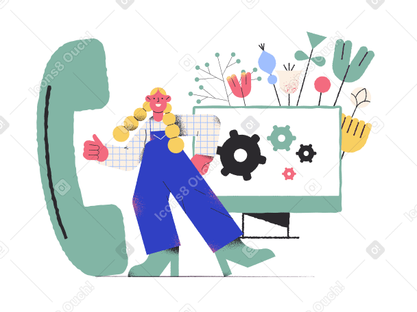 Technical support  Illustration in PNG, SVG