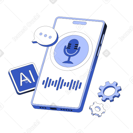 Voice recognition on phone screen PNG, SVG