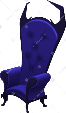 Готическое кресло в PNG, SVG