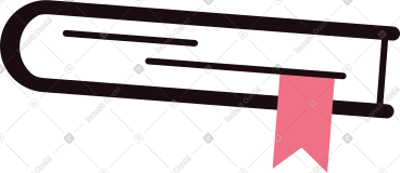 Book with a bookmark PNG, SVG