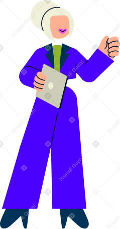 young woman with laptop PNG, SVG