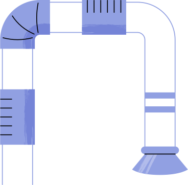 pipe with two bends PNG, SVG