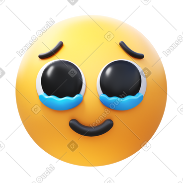 Face holding back tears PNG, SVG