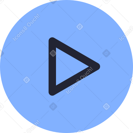 circle play button blue Illustration in PNG, SVG