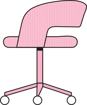 computer chair on wheels PNG, SVG