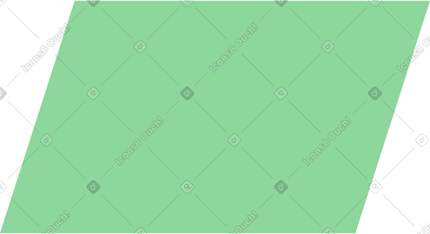 green parallelogram PNG, SVG