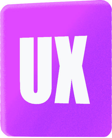 Purple square with ux text в PNG, SVG