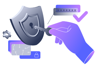 Sicurezza informatica: autenticazione della password completata PNG, SVG