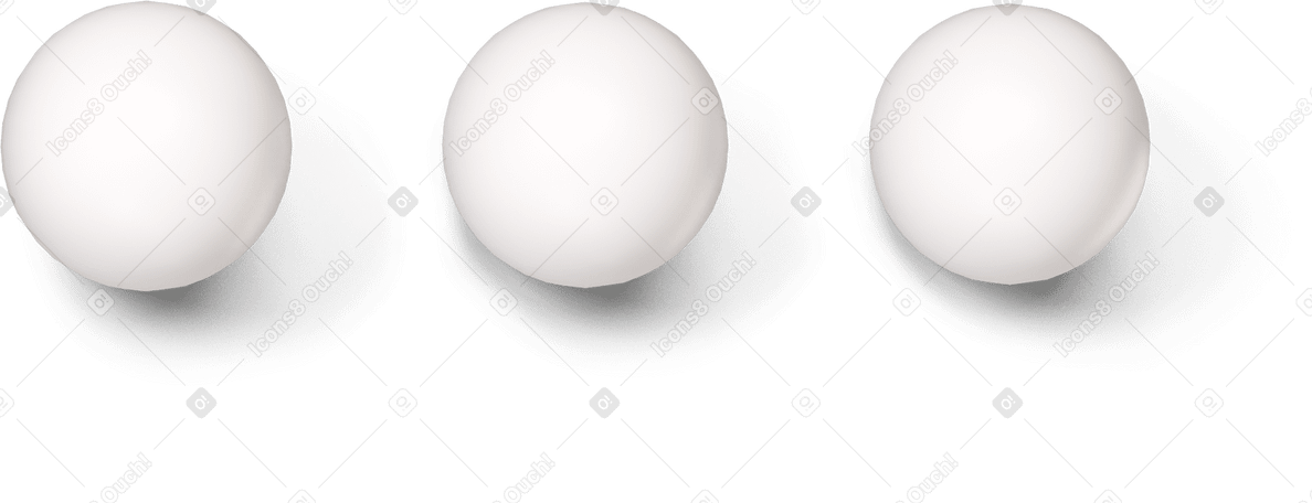 3D Three volumetric dots icon PNG, SVG