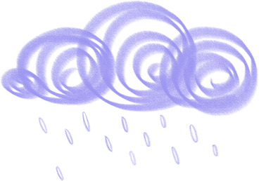 purple cloud with rain PNG, SVG