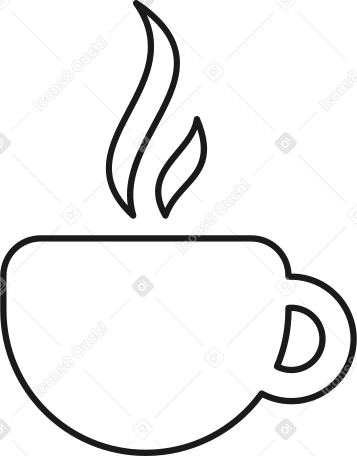 cup with steam Illustration in PNG, SVG