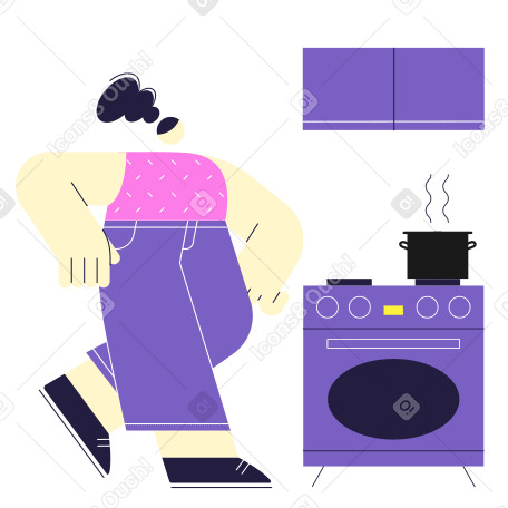 Home Cooking Illustration in PNG, SVG