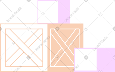 Postal parcels and boxes PNG, SVG