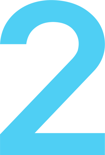 blue number two PNG, SVG