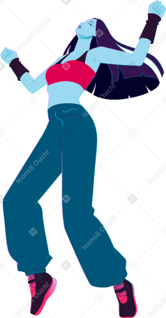 dancing young woman PNG, SVG