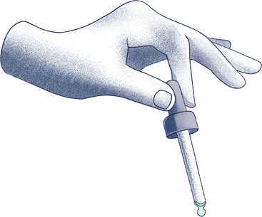 Hand mit pipette PNG, SVG