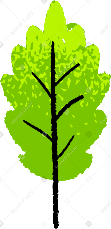 green leaf with black veins в PNG, SVG