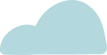 Blue big cloud PNG, SVG