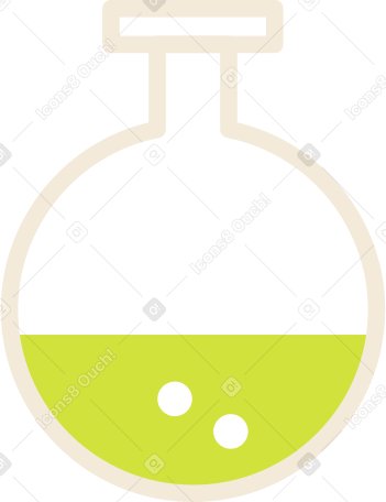 round flask for science Illustration in PNG, SVG