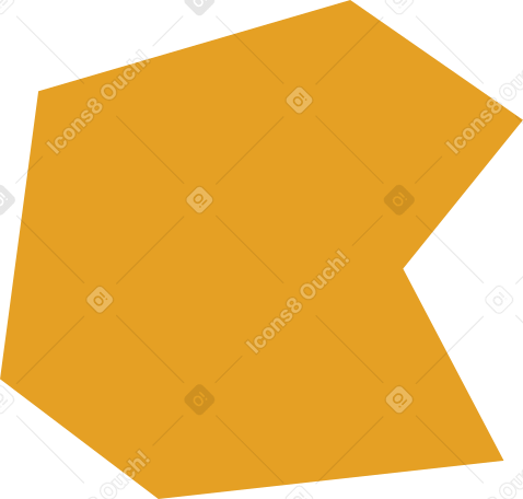 orange polygon PNG, SVG