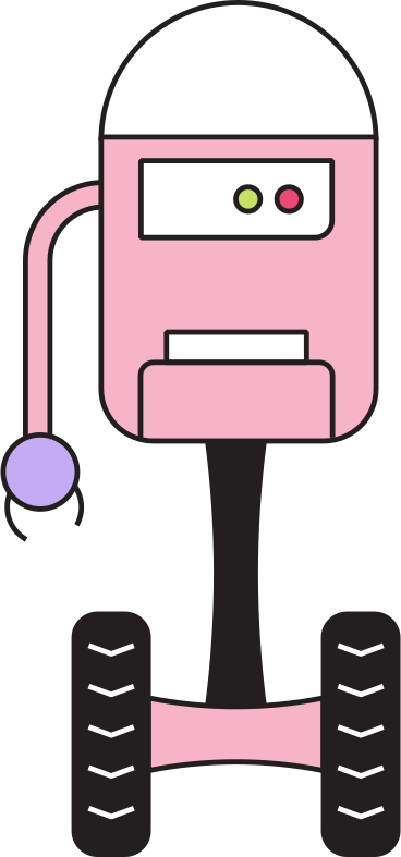 pink robot PNG, SVG