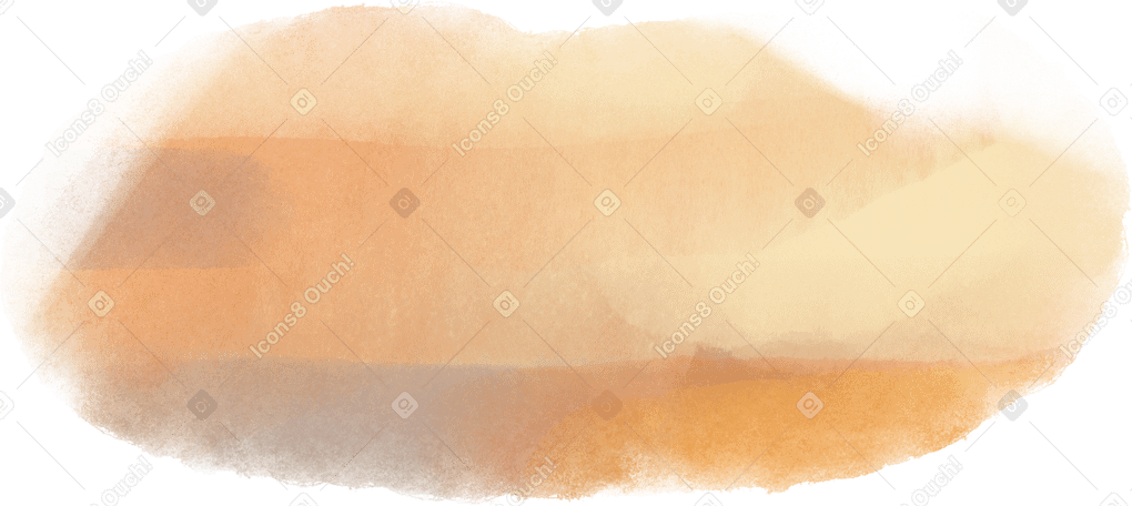 orange watercolor stain Illustration in PNG, SVG