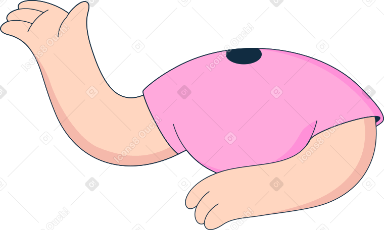 тело в розовой футболке в PNG, SVG