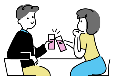 Frau und mann trinken etwas PNG, SVG