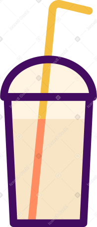 glass with a straw PNG, SVG