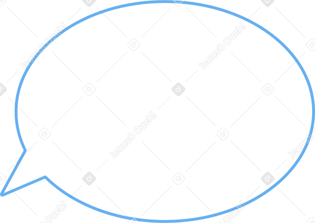 blue bubble speech Illustration in PNG, SVG