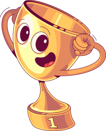 gold champion cup PNG, SVG
