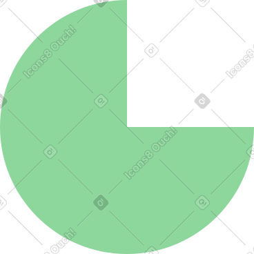 Green chart shape PNG, SVG