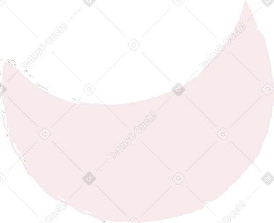 light pink crescent Illustration in PNG, SVG