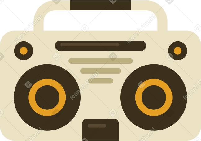 music player boombox Illustration in PNG, SVG