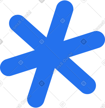 蓝色雪花 PNG, SVG