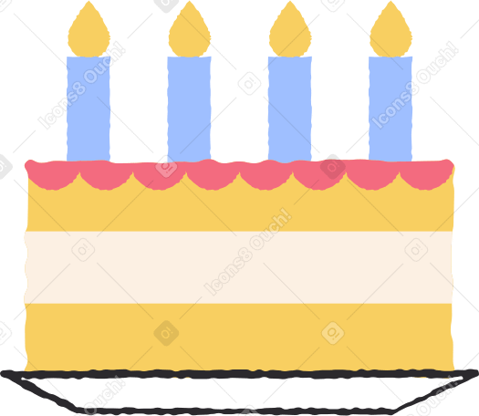 торт на день рождения в PNG, SVG