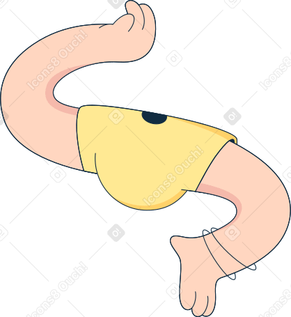 body in yellow t-shirt Illustration in PNG, SVG