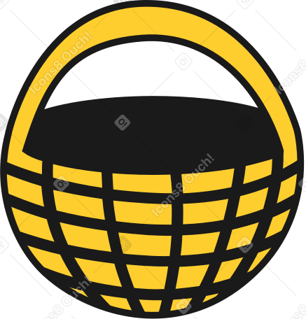 empty basket Illustration in PNG, SVG